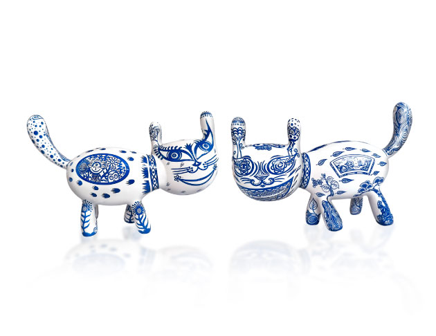 【瓷器擺件】洪易｜青花貓